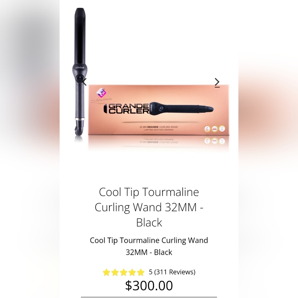 NIB Royale Cool Tip Tourmaline Curling Wand 32MM - Picture 7 of 7